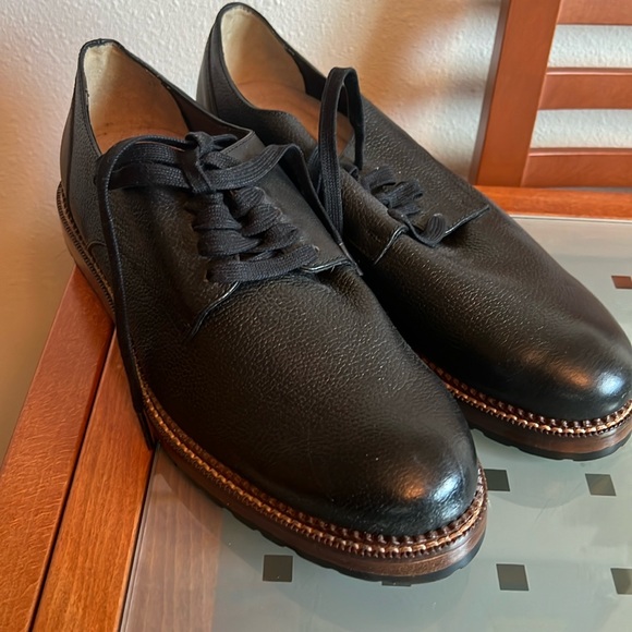 New Dr. Scholl\'s Men\'s 9 dark blue Leather dress shoes